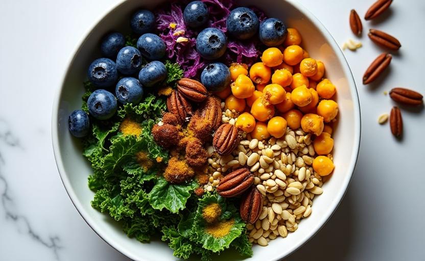 Superfood bowl with immune-boosting ingredients
